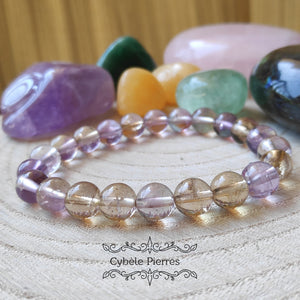 Bracelet Amétrine (8mm) - 17cm - Cybele Pierres