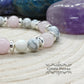 Bracelet Amour - Quartz rose et Howlite (6 et 8mm) - 18cm [🔥Dernier exemplaire!] - Cybele Pierres