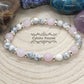 Bracelet Amour - Quartz rose et Howlite (6 et 8mm) - 18cm [🔥Dernier exemplaire!] - Cybele Pierres