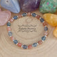 Bracelet Aquarelle - Fluorine bleue et Pierre de Soleil (6mm) - 18cm - Cybele Pierres