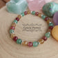 Bracelet Aufaniae - Apatite jaune, Aventurine verte et rouge (6mm) - 18cm - Cybele Pierres