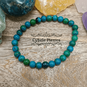 Bracelet Chrysocolle (6mm) - 18cm - Cybele Pierres