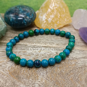 Bracelet Chrysocolle (6mm) - 18cm - Cybele Pierres