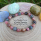 Bracelet Enchantement - Pierre de lune, Labradorite facettée et Rhodochrosite (6mm et 8mm) - 19cm - Cybele Pierres