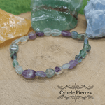 Bracelet Fluorite Irrégulière (6mm) - 18cm - Cybele Pierres