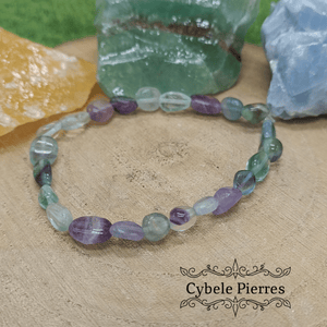 Bracelet Fluorite Irrégulière (6mm) - 18cm - Cybele Pierres