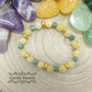 Bracelet Générosité - Jade vert de Chine et Calcite Orange (6mm et 8mm) - 19cm - Cybele Pierres
