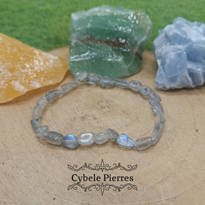 Bracelet Labradorite Irrégulière (6mm) - 17cm - Cybele Pierres