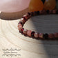 Bracelet Mémoire - Rhodochrosite et Grenat (4mm et 3mm) - 18cm - Cybele Pierres