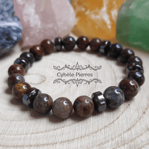 Bracelet Motivation - Piétersite (17cm) - 8mm - Cybele Pierres
