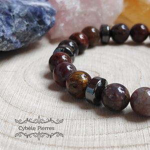 Bracelet Motivation - Piétersite (17cm) - 8mm - Cybele Pierres