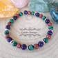 Bracelet Opportunité et Intuition - Malachite, Charoïte et Thulite (6mm) - 18cm - Cybele Pierres
