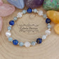 Bracelet Organisation Mentale - Aigue - marine, Lapis - Lazuli et Sélénite (6 et 8mm) - 18cm | Clarté et Concentration - Cybele Pierres