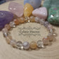 Bracelet Sakura - Agate fleurs de cerisier et Cristal de Roche (8mm) - 17cm - Cybele Pierres