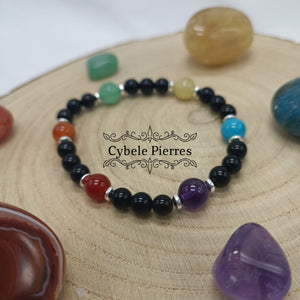 Bracelet Thanos (6 et 8mm) - 18cm - Cybele Pierres