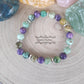 Bracelet Valeureux - Variscite et Charoïte (8mm) - 18cm - Cybele Pierres