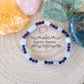 Bracelet Voyage des rêves : Aigue - marine et Saphir naturel facetté (3 et 10mm) - 18cm - Cybele Pierres