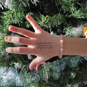 Bracelet Enfant - Pierre de Soleil Naturelle (6mm)- 14cm