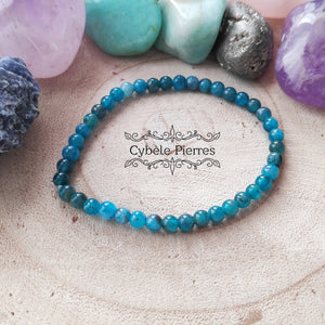 Bracelet Apatite bleue Extra - 4mm - 17cm