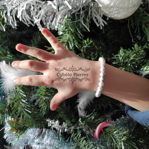 Bracelet Howlite (6 mm) - Taille Enfant 14 cm | Apaisement et Expression