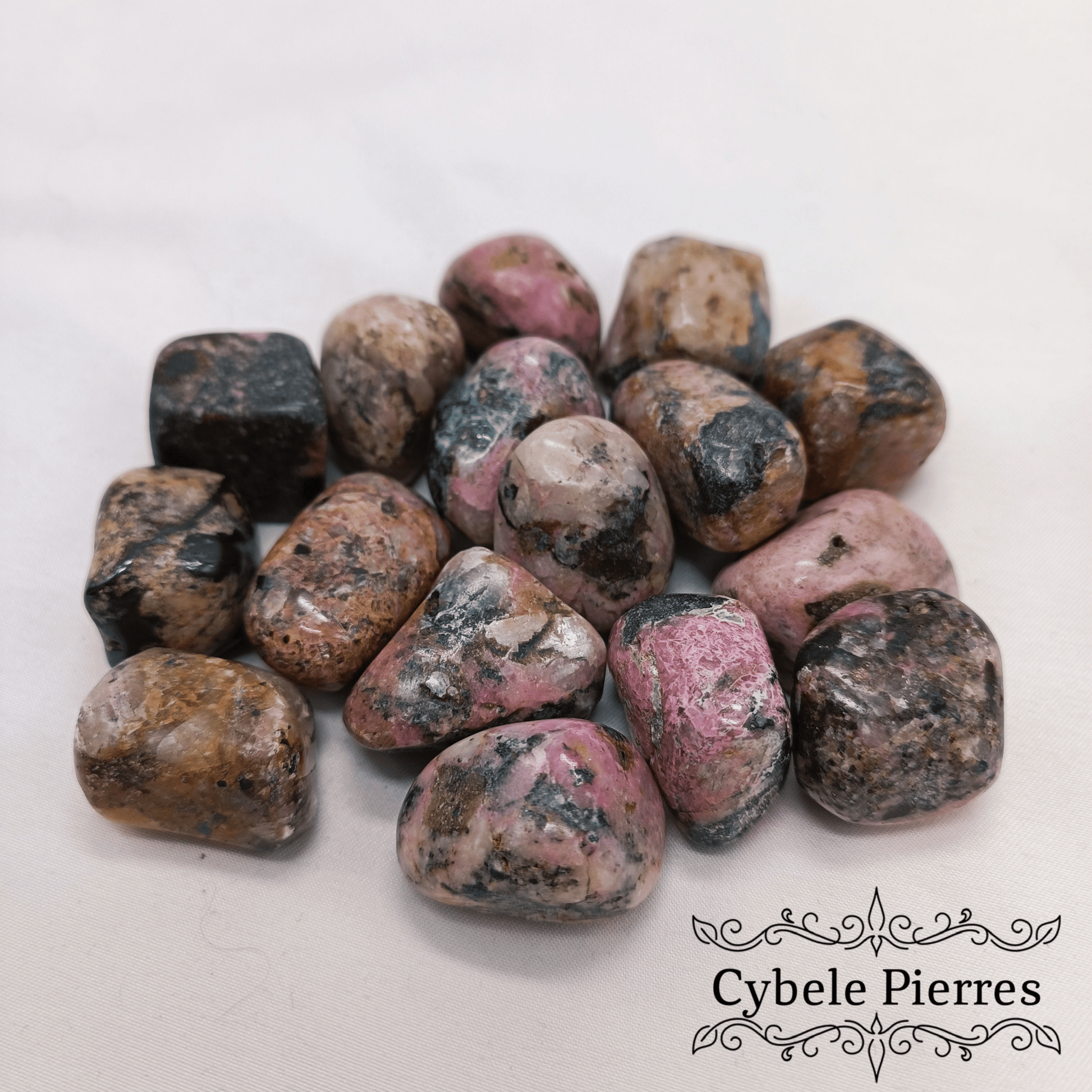 Cobaltocalcite (Calcite de Cobalt) roulée - Congo | Apaisement & Harmonie - Cybele Pierres