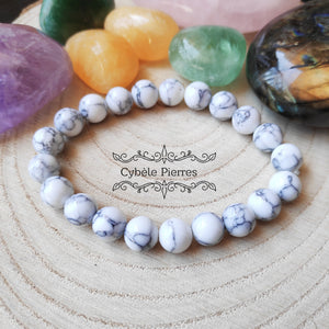 Bracelet Howlite (8mm) - 17cm