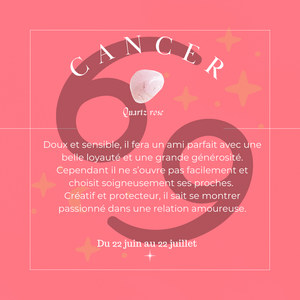 H - Bracelet Astrologie - 2 - Cancer - 17cm - Cybele Pierres