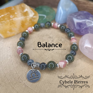 M bis - Bracelet Astrologie - 3 - Balance - 18cm - Cybele Pierres